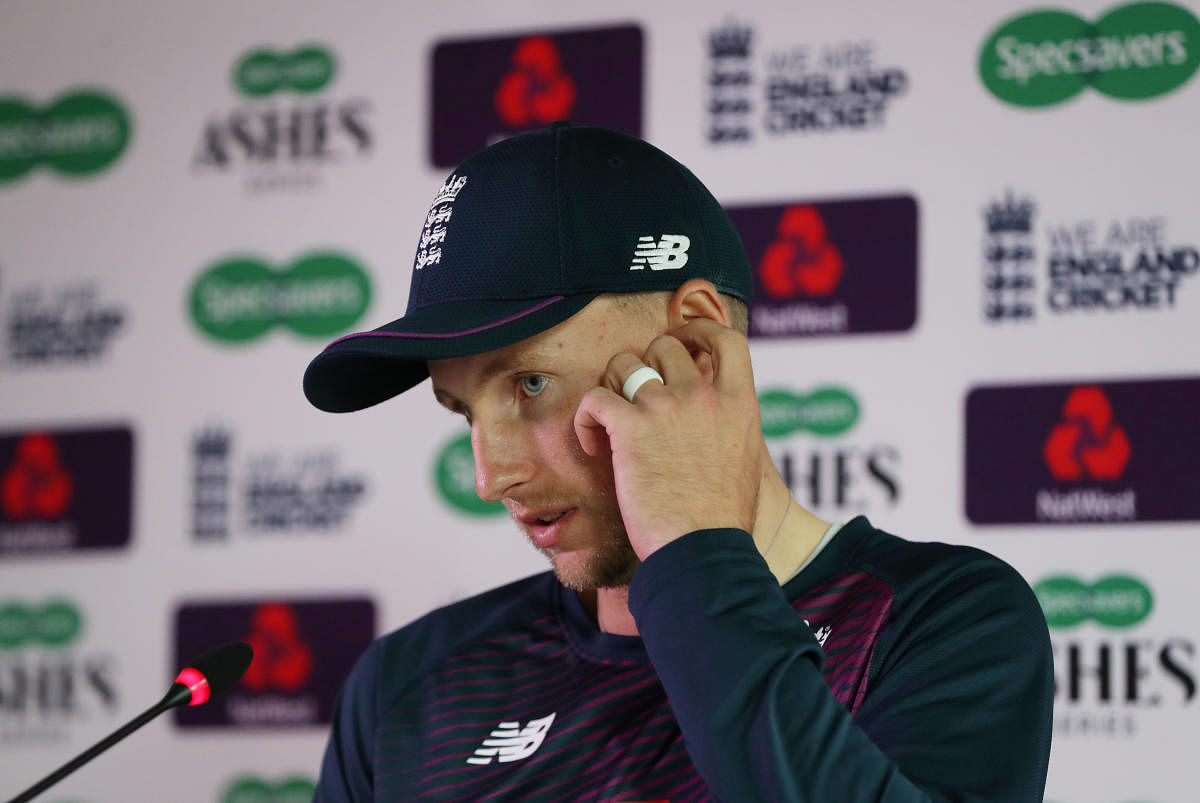 England's Joe Root during the press conference ahead of the third Ashes test against Australia. (Reuters Photo)