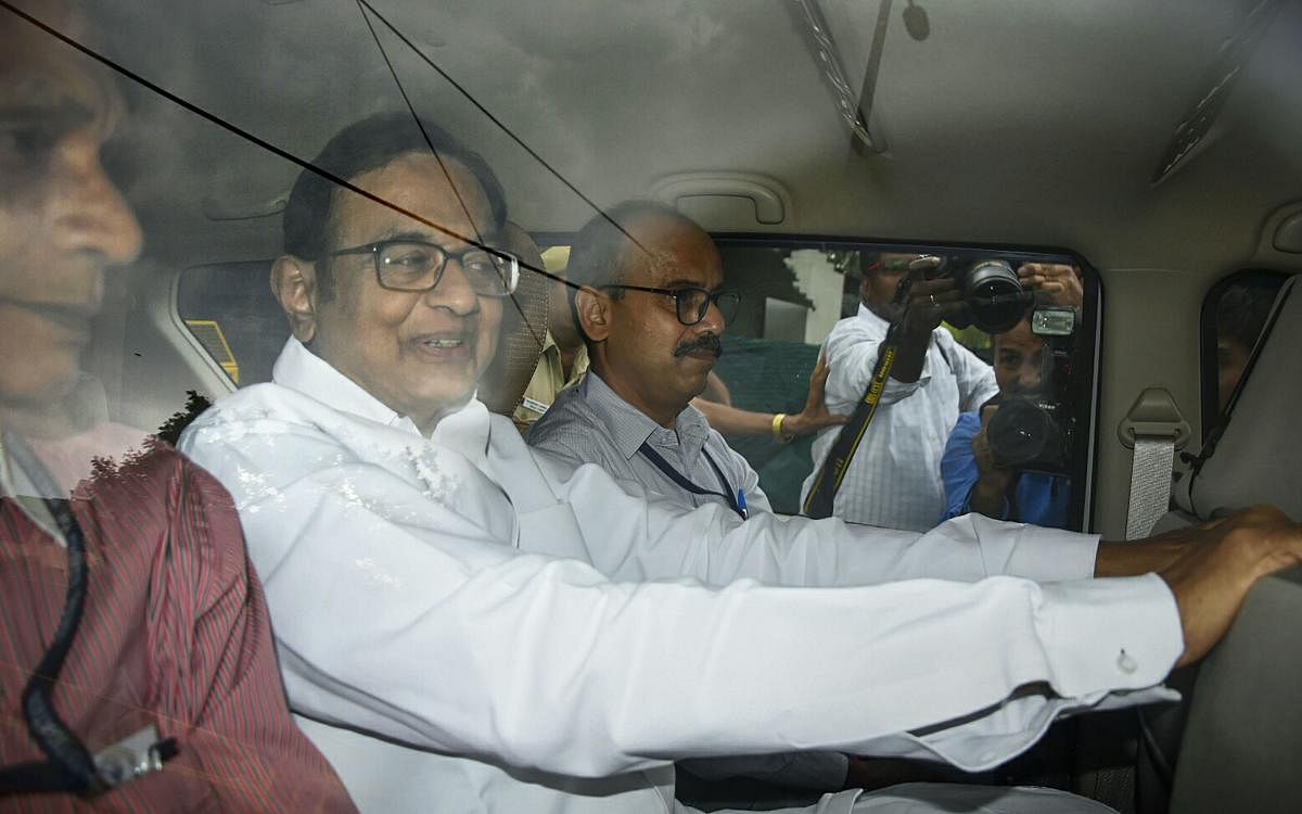 Chidambaram's family members, including his wife Nalini and son Karti, are also in the courtroom along with other senior advocates including Dayan Krishnan. (PTI Photo)