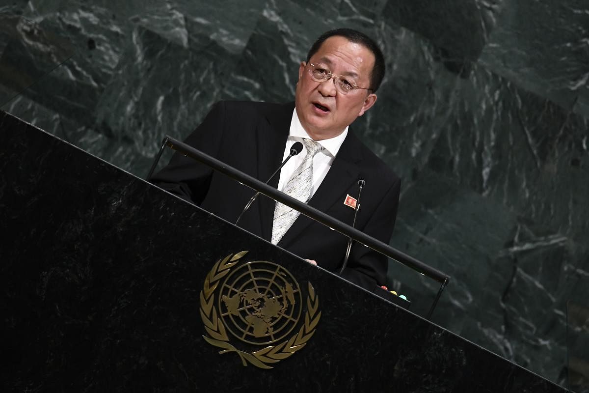 North Korea's Foreign Minister Ri Yong Ho. (AFP Photo)