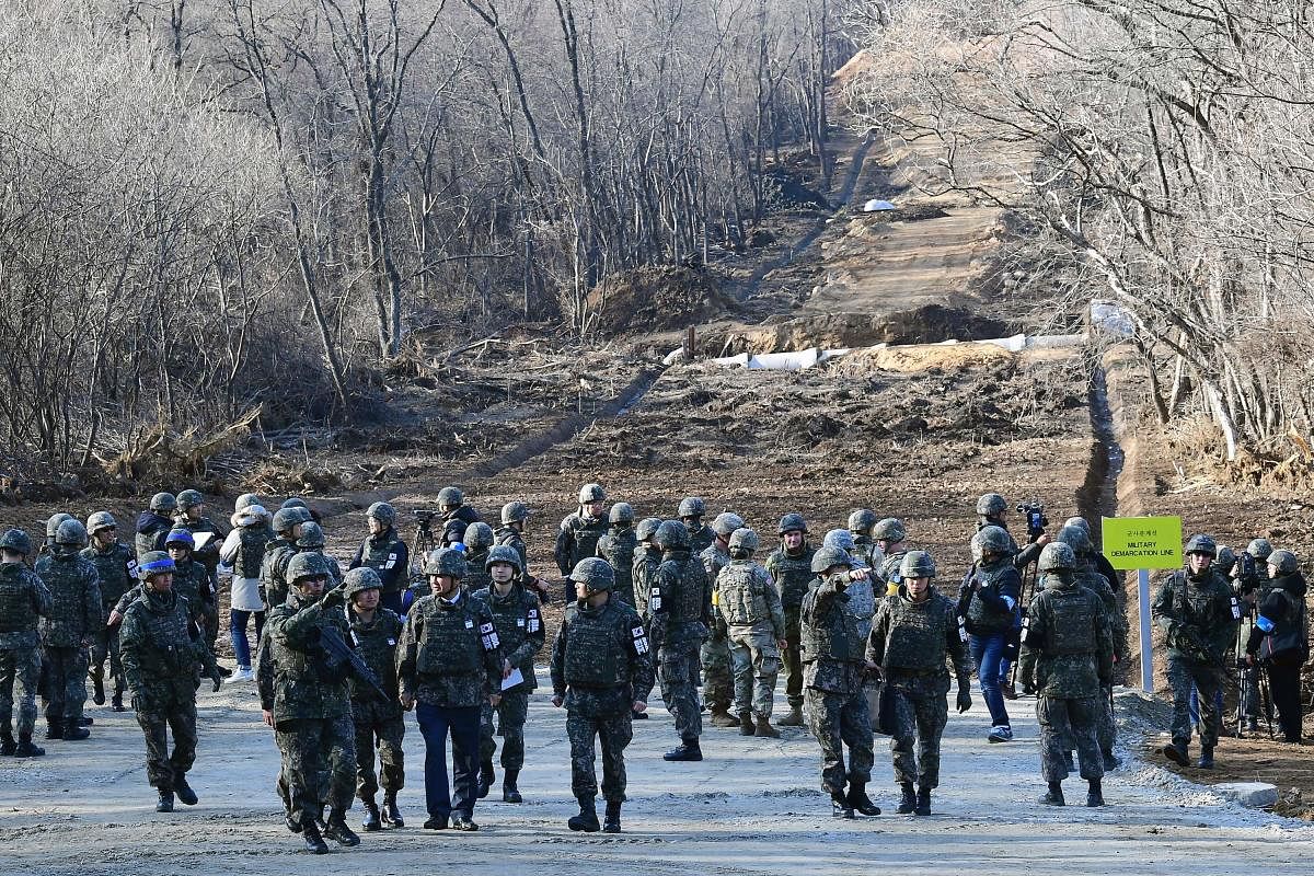South Korean soldiers. AFP file photo