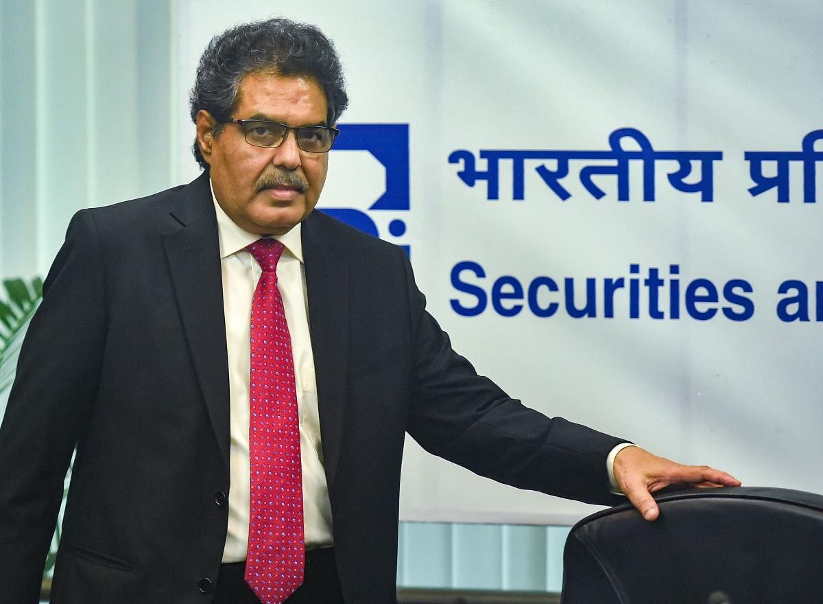 Mumbai: Ajay Tyagi, chairman of Securities and Exchange Board of India (SEBI) during a press conference in Mumbai. (PTI Photo)
