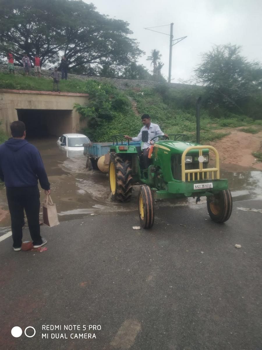 The Railway Under Bridge (RUB) in Panathur- Belagere road. 