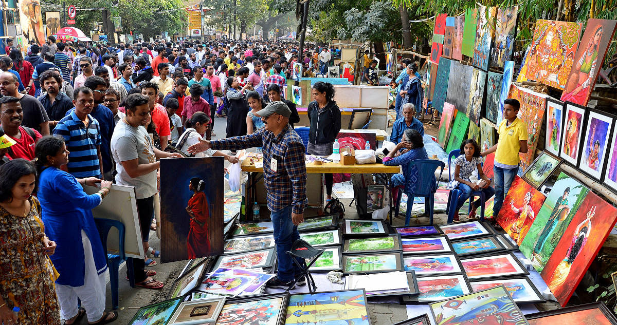 Artists who exhibited their work were also happier as demonetisation blues had faded, bringing them better sales.