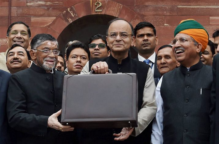 Former Finance Minister Arun Jaitley on Feb 01, 2017, presented the Budget for the 2017-18 financial year in the Lok Sabha. (Photo by PTI)