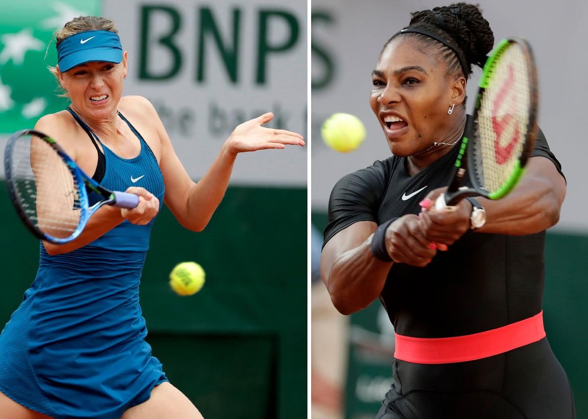 Serena Williams and Maria Sharapova (AFP Photo)
