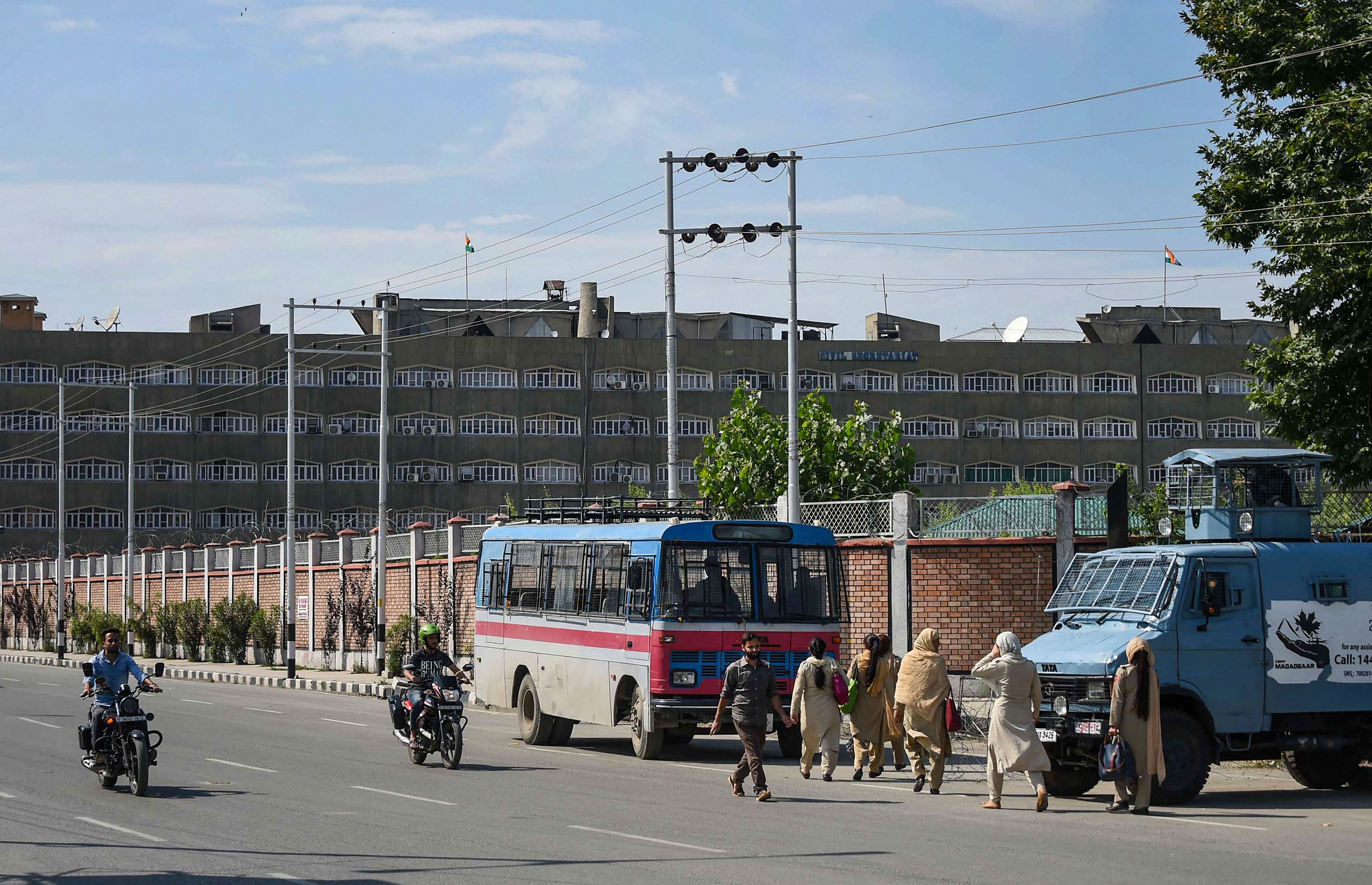  A view of the Civil Secretariat in Srinagar (PTI Photo)