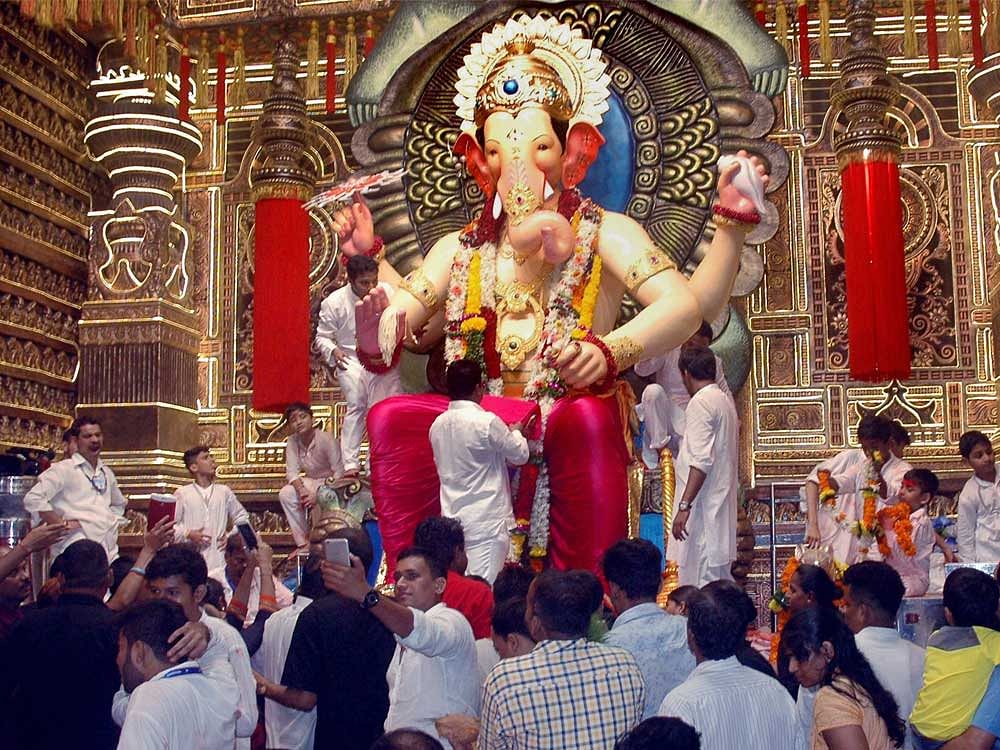 The Ganesh mandals of Mumbai and its suburbs are witnessing a whopping 25% decline when it comes to corporate sponsorships and donations in the wake of an economic slump that India is going through. (PTI File Photo)