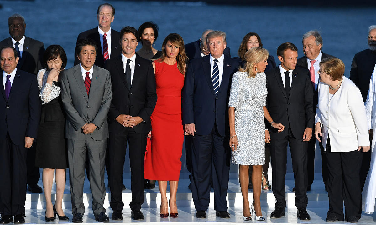 Leaders of G7 pose for a family photo. Reuters