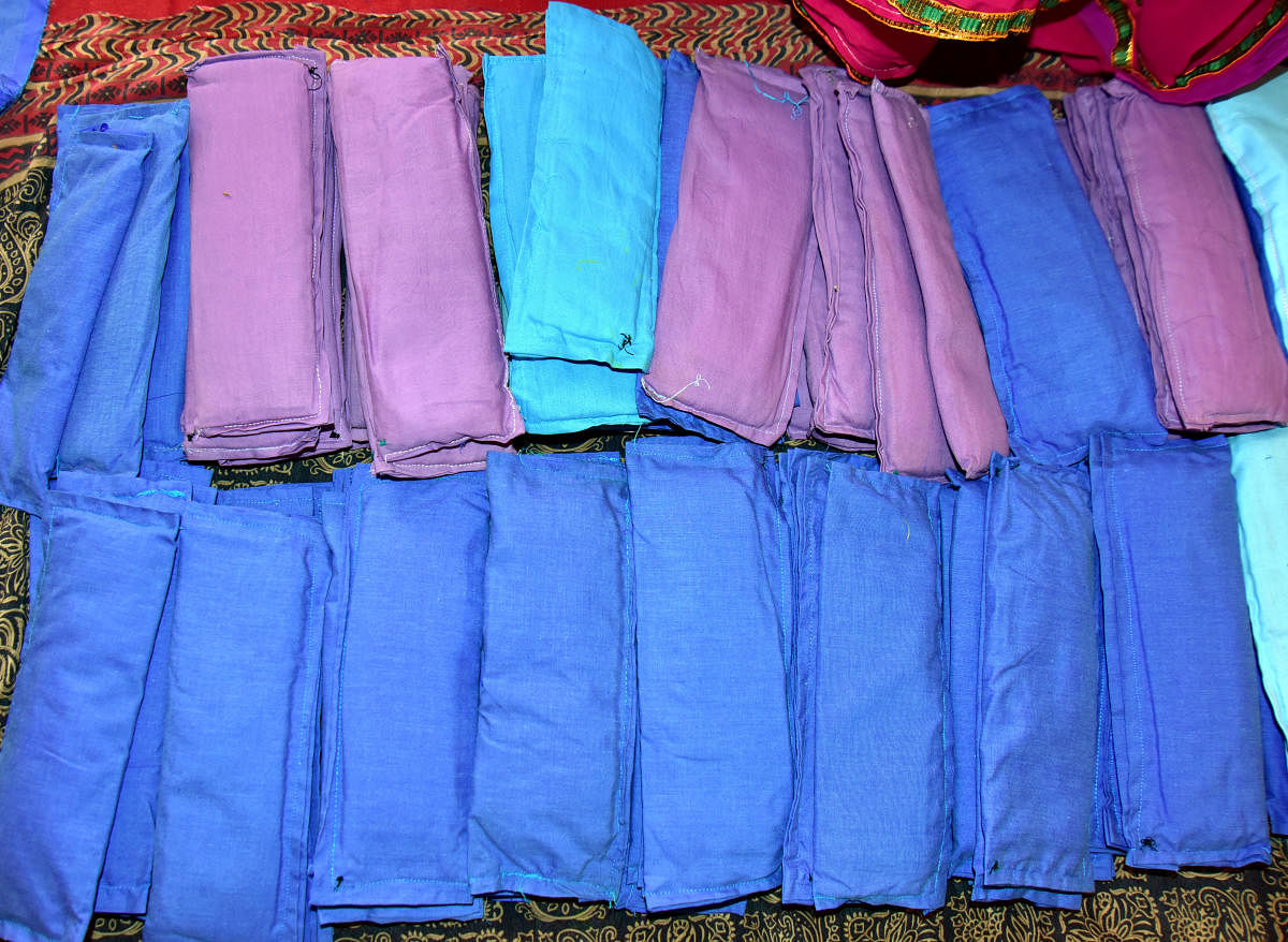 The biodegradable sanitary napkins 'Suvidha'. (DH Photo)