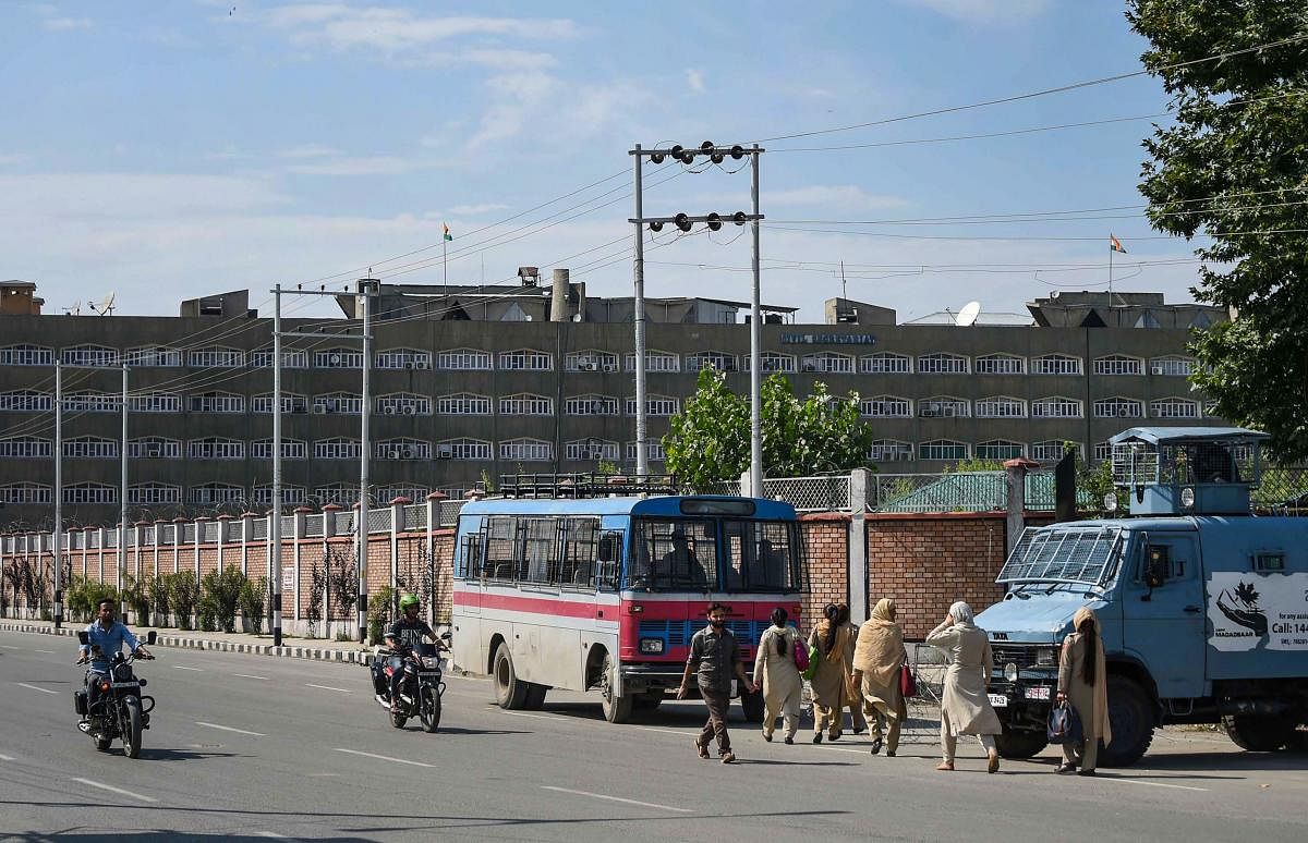 A view of the Civil Secretariat in Srinagar. PTI file photo