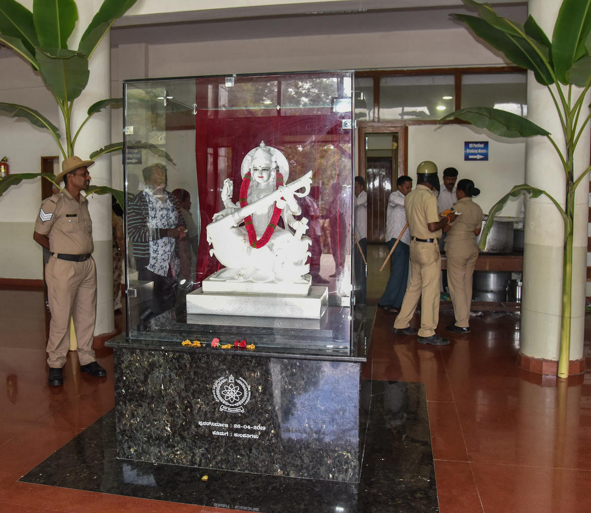 The idol was reinstalled around 5.50 am with the vice chancellor, registrar, finance officer and other senior faculty and non-teaching staff in attendance.