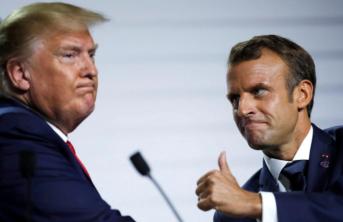 The potential breakthrough was announced by Trump and French President Emmanuel Macron, who said he would facilitate the first face-to-face meeting between the US president and the Iranians. (Reuters Photo)