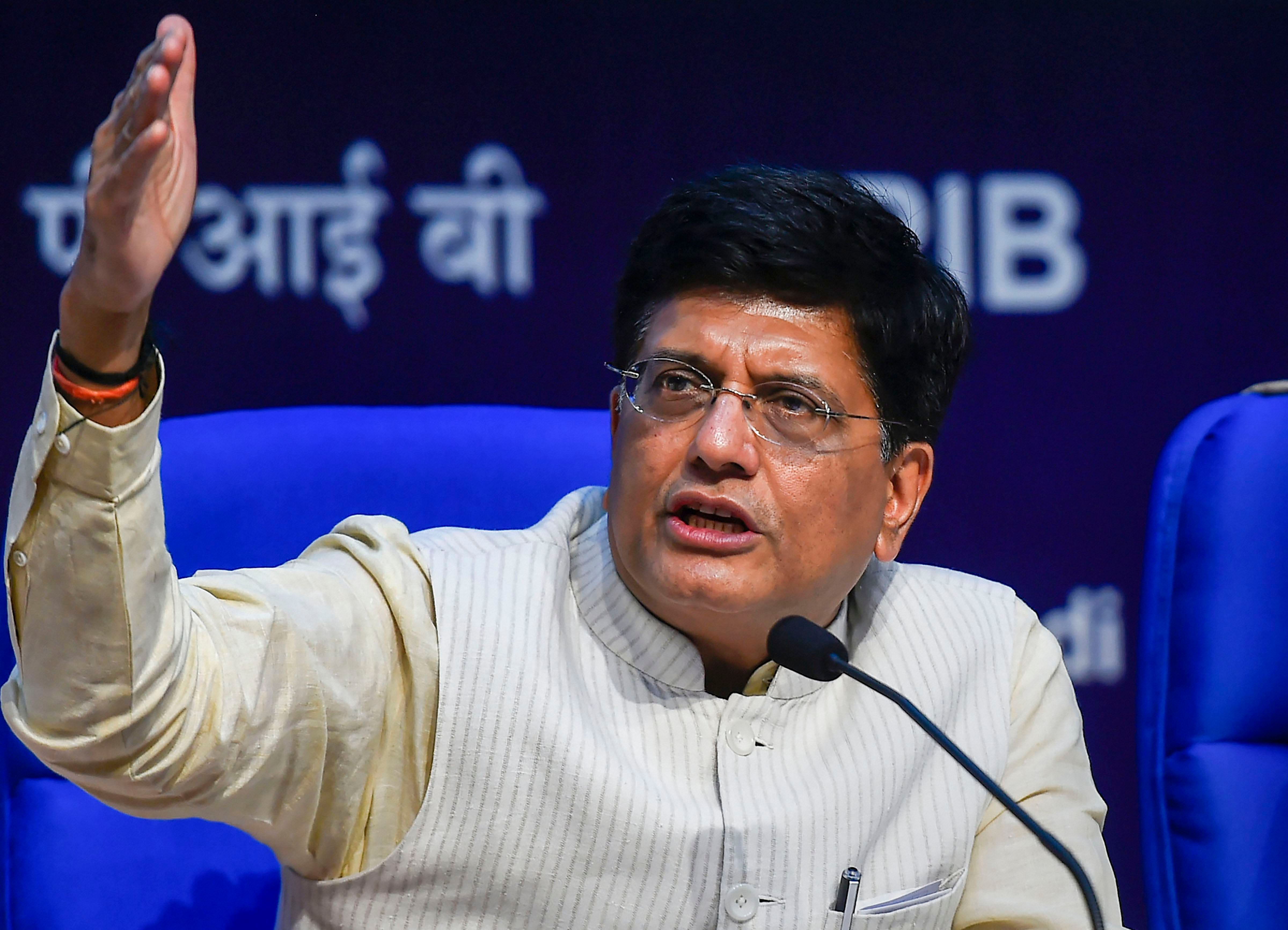 “There is a little slowing down of FDI worldwide so we have taken some significant decisions. 100% FDI for coal mining and all related processing activities will be allowed under automatic route,” Commerce Minister Piyush Goyal said. (PTI Photo)