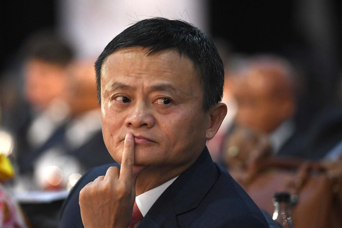 Co-founder of China's Alibaba Jack Ma. ((Photo by STRINGER / AFP)