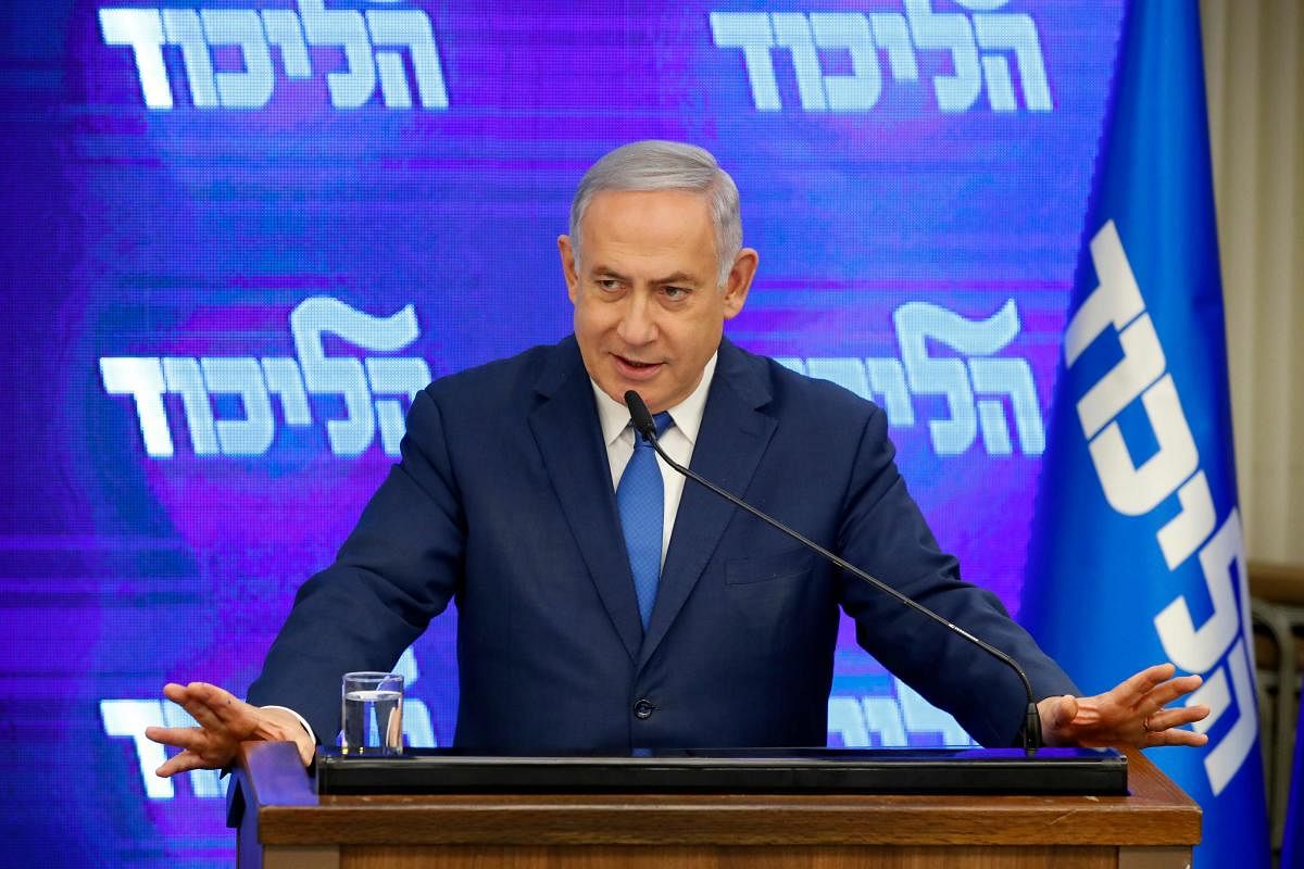 Netanyahu on Thursday said Israel was "determined to stop our enemies from possessing destructive arms." AFP