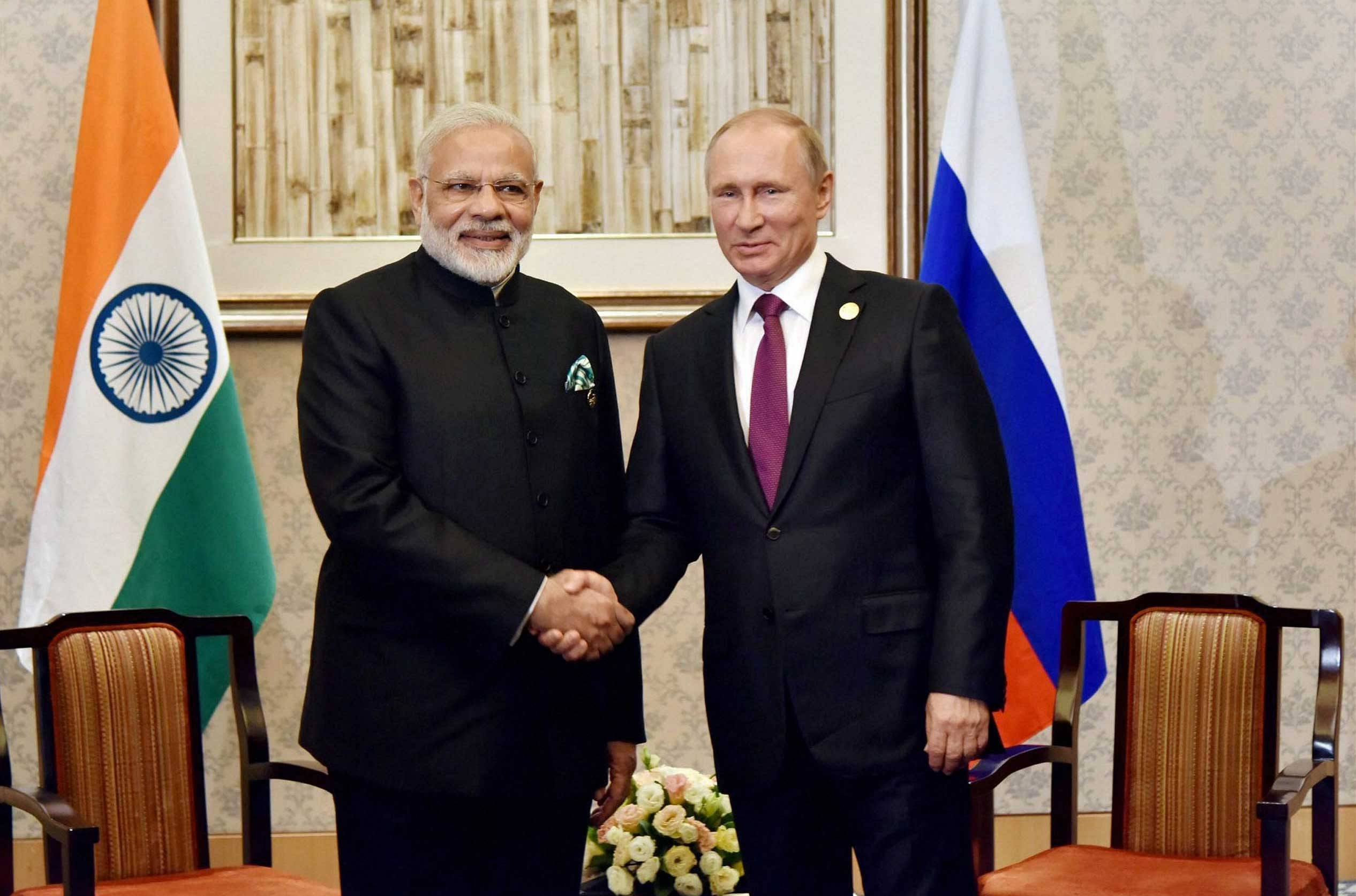 Modi will visit Vladivostok in Far Eastern Federal District of Russia from September 4 to 5 to attend the Eastern Economic Forum and to hold the annual summit with Putin (PTI File Photo)