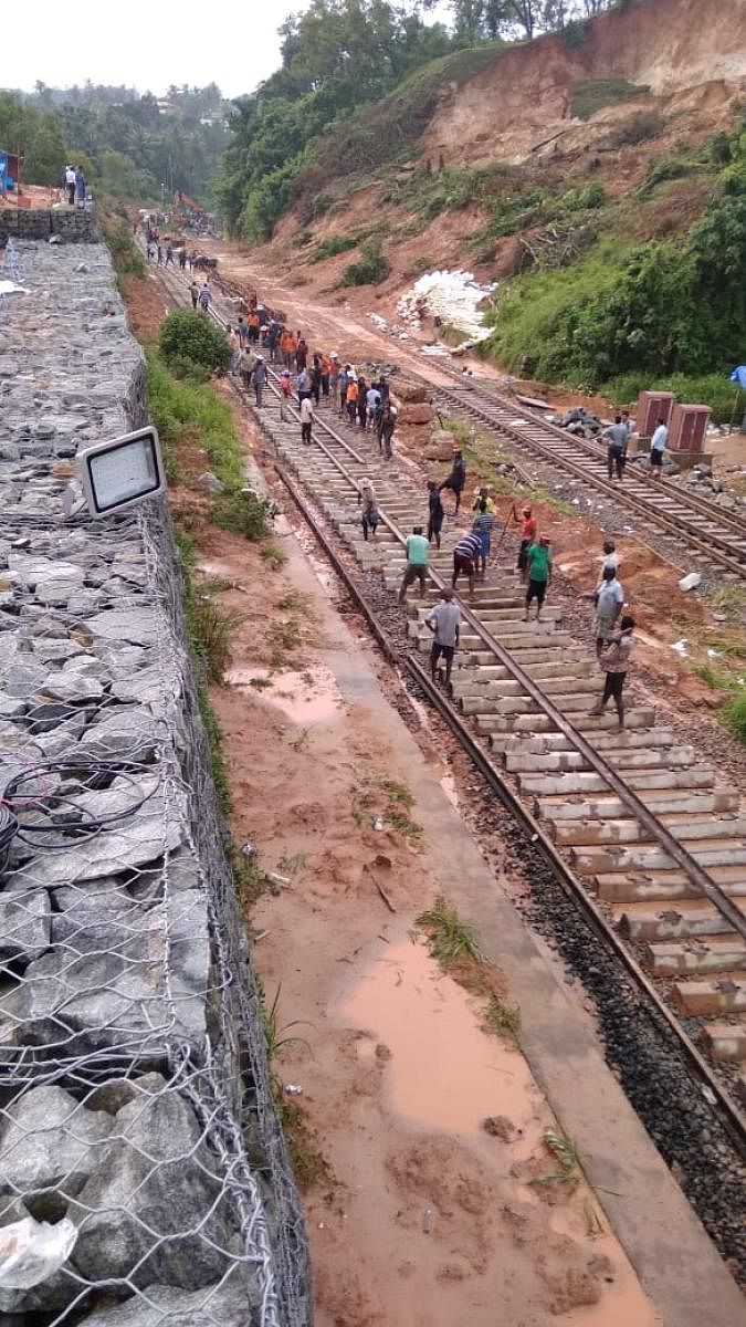 New sleepers were laid on Thursday and the track alignment work in Kulshekara is in final stage. If all goes well, a train would be run on the newly laid track on Saturday morning.