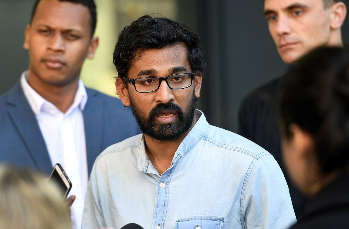 Tamil Refugee Council spokesperson Aran Mylvaganam speaks after a dramatic late-night call from an Australian judge to detain Tamil family. (PTI Photo)