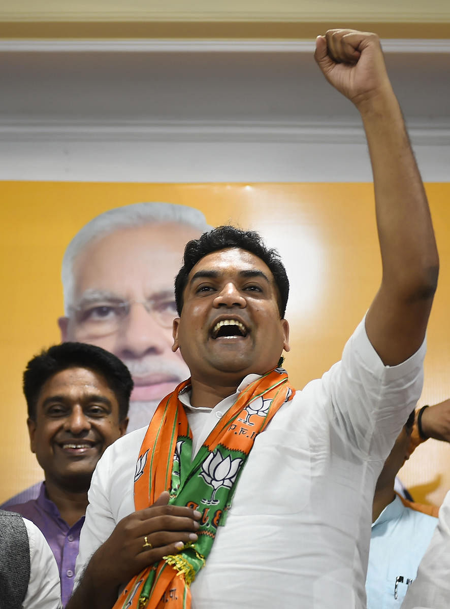 Former Aam Aadmi Party(AAP) leader Kapil Mishra who joined BJP. (PTI Photo)