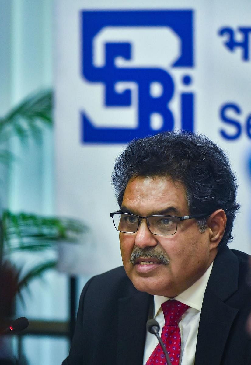 Mumbai: Ajay Tyagi, chairman of Securities and Exchange Board of India (SEBI) during a press conference in Mumbai, Wednesday, Aug 21, 2019. (PTI Photo)