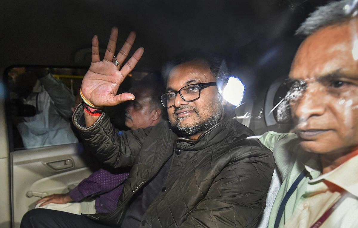 Chidambaram and Karti were named in the charge sheet filed by the CBI in the case on July 19 last year. PTI Photo