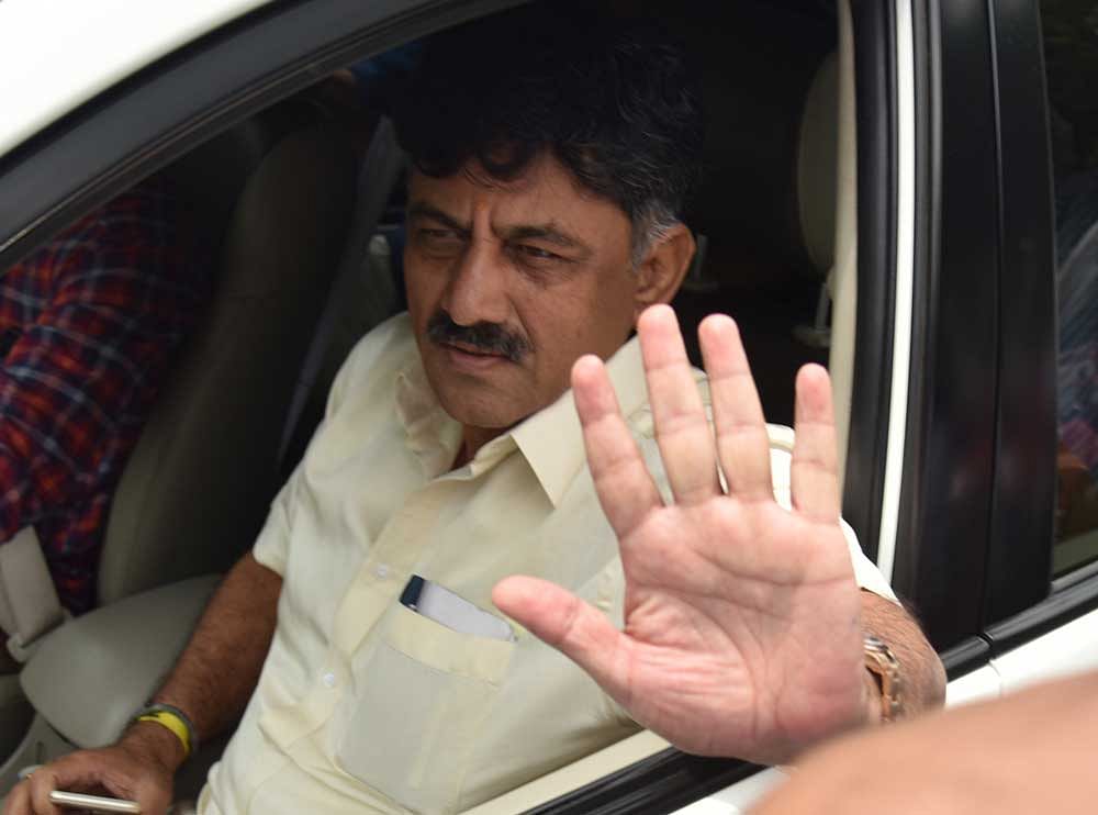 D K Shivakumar reached the ED office at 11.30 am. (DH File Photo)