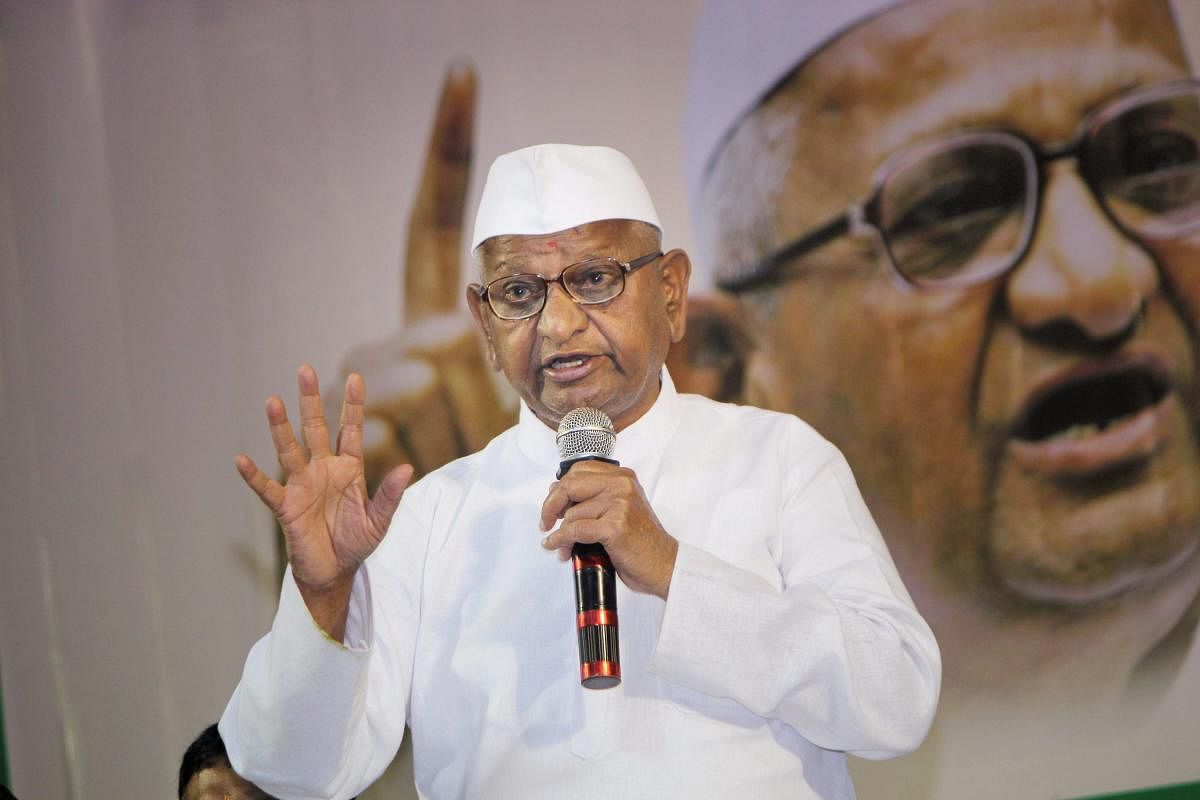 Hazare was taken to Vedanta Hospital in Shirur taluka of Pune from his native Ralegan Siddhi village in neighbouring Ahmednagar district on Tuesday morning. (PTI file photo)