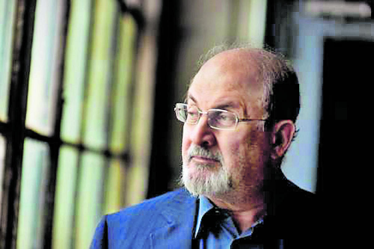 The 72-year-old former Booker Prize-winning British Indian novelist Salman Rushdie. (DH Photo)