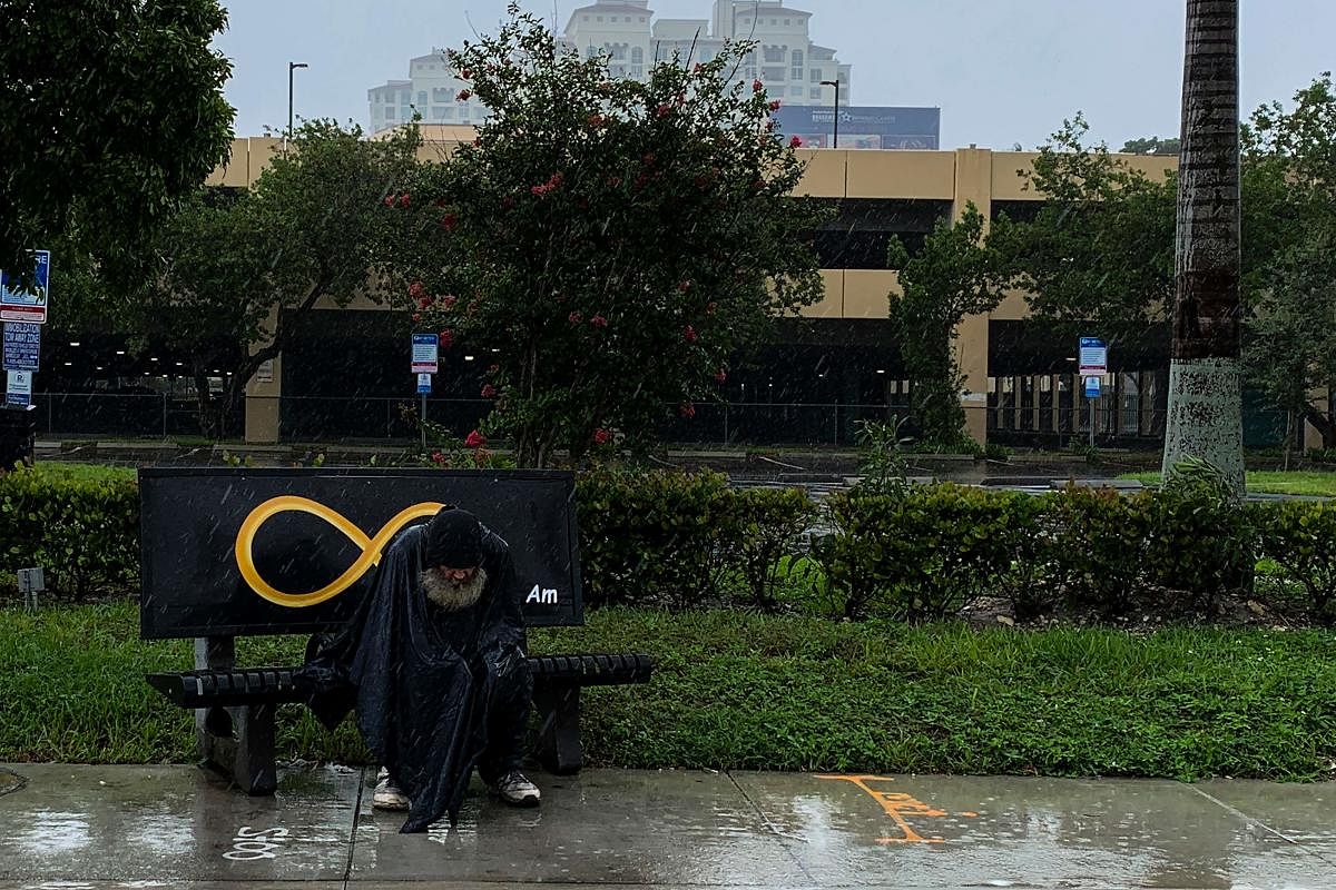 Fort Lauderdale, Florida - Monster storm Dorian stalled over the Bahamas Monday, claiming at least five lives and spurring mass evacuations on the US east coast. (Photo by AFP)