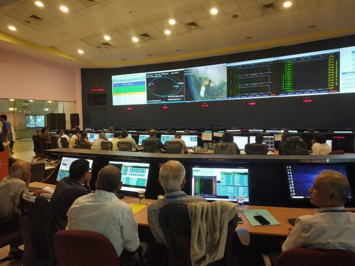 Control Centre at ISTRAC, Bengaluru. Photo credit: ISRO Twitter handle