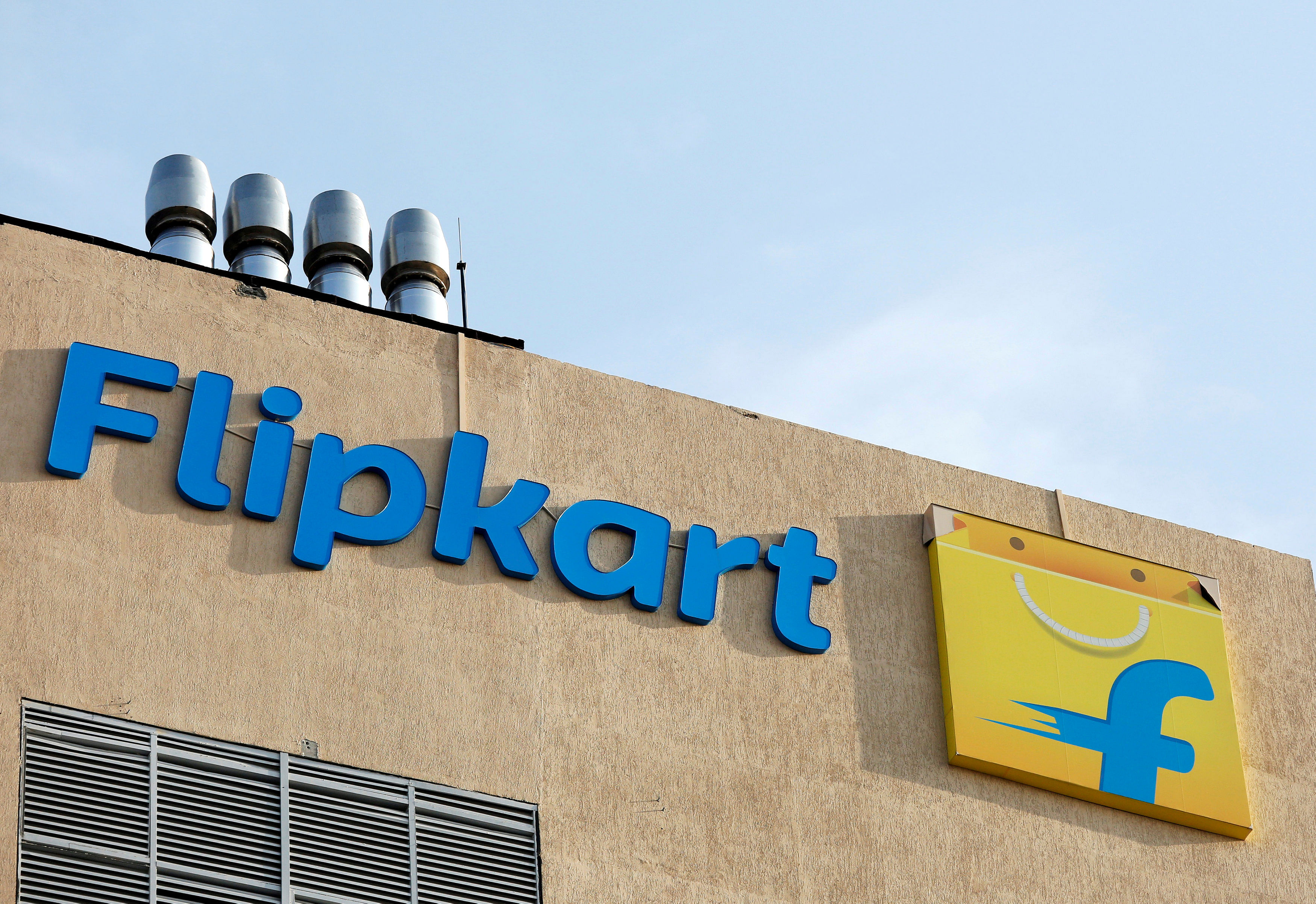 The logo of Flipkart is seen on the company's office in Bengaluru. (Reuters Photo)