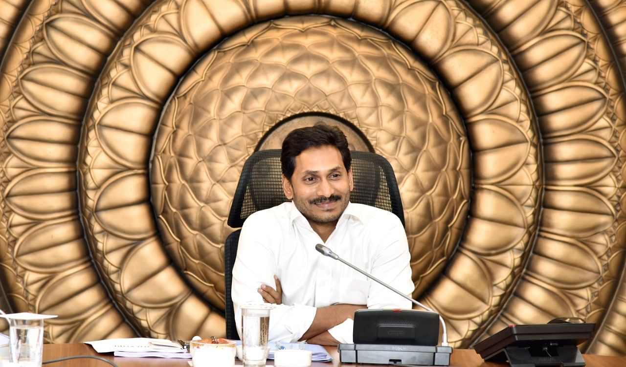 YS Jaganmohan Reddy at the cabinet meeting on Wednesday. (DH Photo)