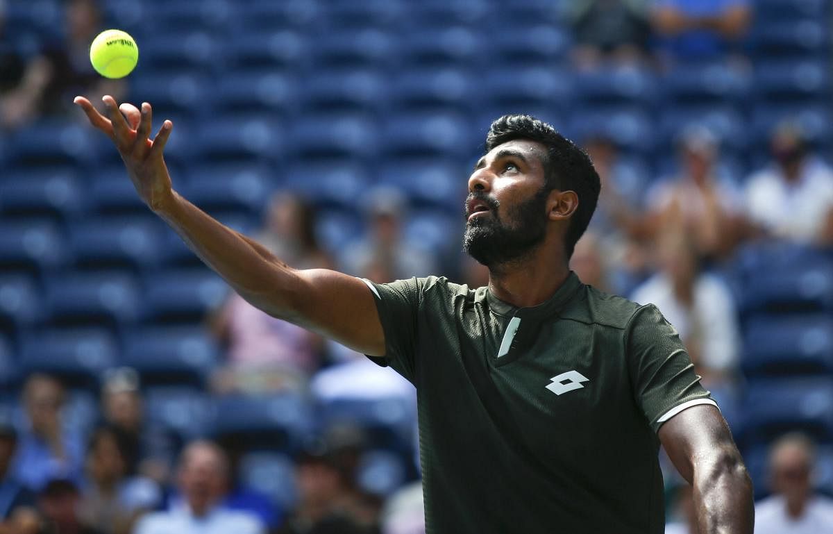 The Indian left-hander had to toil hard before prevailing 6-4 7-6(3) in the third round of the USD 162,480 hard court tournament. AP/PTI file photo