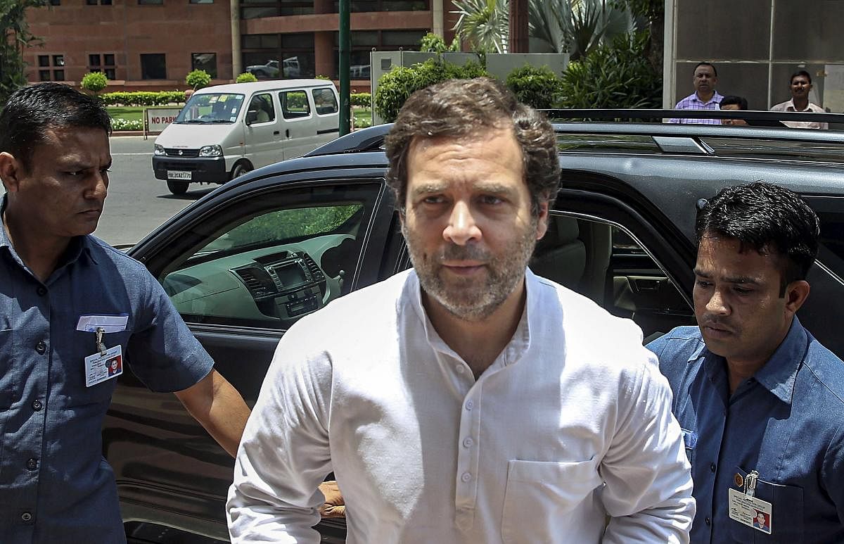 Rahul Gandhi landed in Mumbai on Wednesday to appear before a local court in a defamation case. (PTI Photo)
