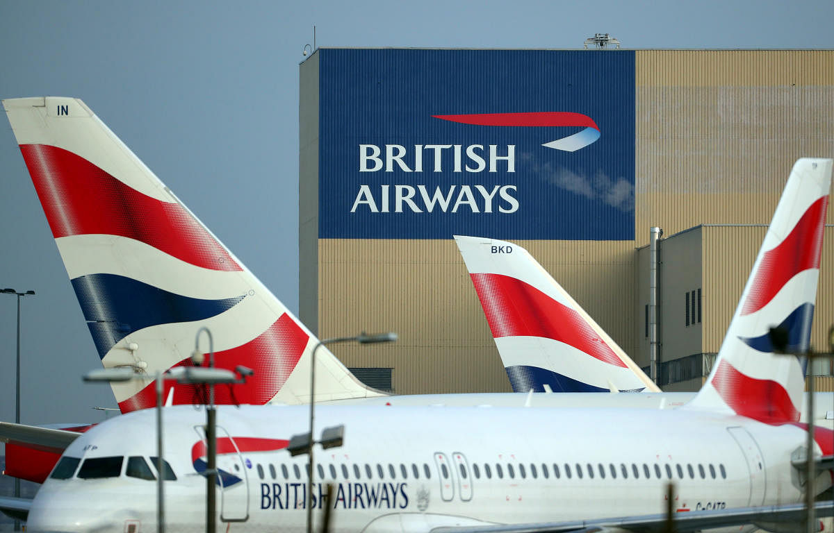 British Airways aircraft is seen at Heathrow Airport in west London (Reuters Photo)