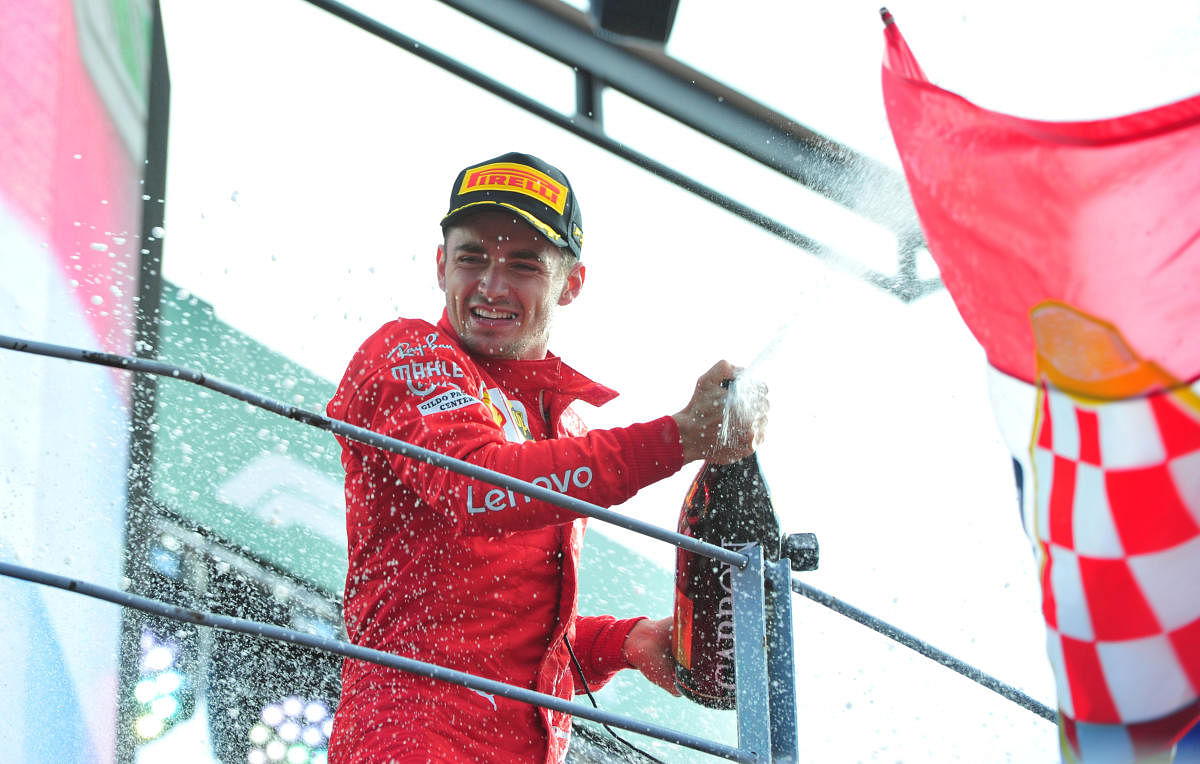 Leclerc drove a superb defensive race to keep Hamilton behind first and then Bottas to win Ferrar's home GP. Reuters Photo