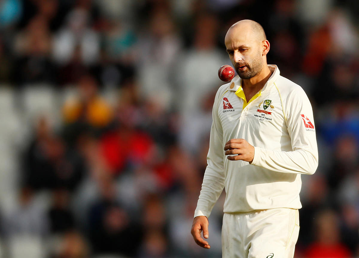 Australia's Nathan Lyon during the match. Reuters photo