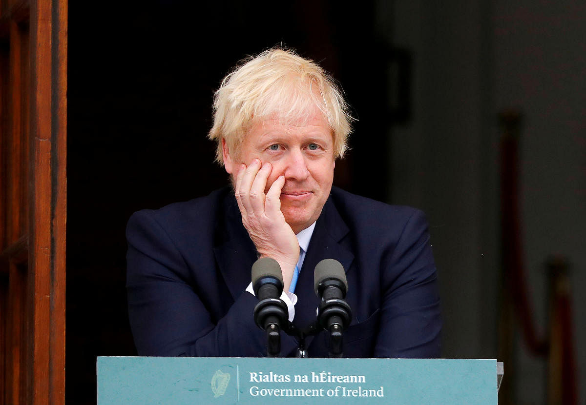 Johnson said he was bringing ideas on ways to resolve the Irish border backstop but that a breakthrough was unlikely on Monday. Reuters photo