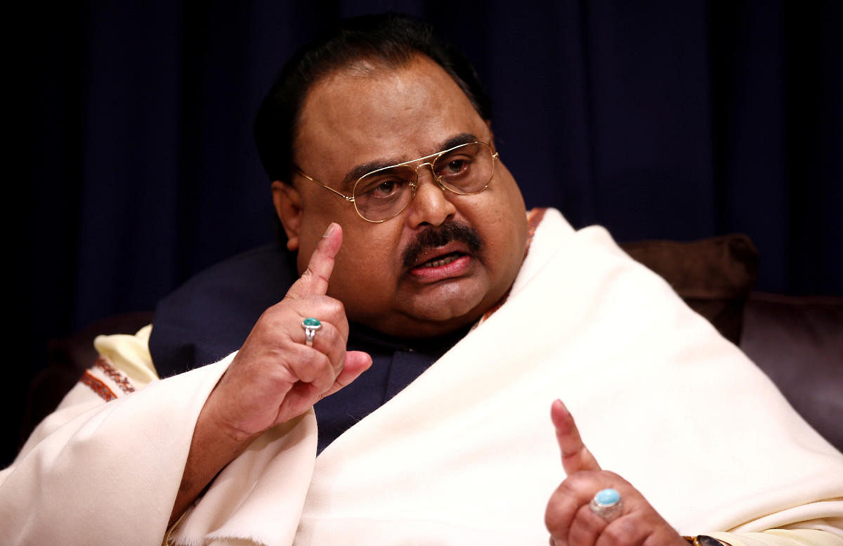 Founder of Pakistan's MQM party, Altaf Hussain, reacts during an interview at the party's offices in London. (Photo by Reuters)