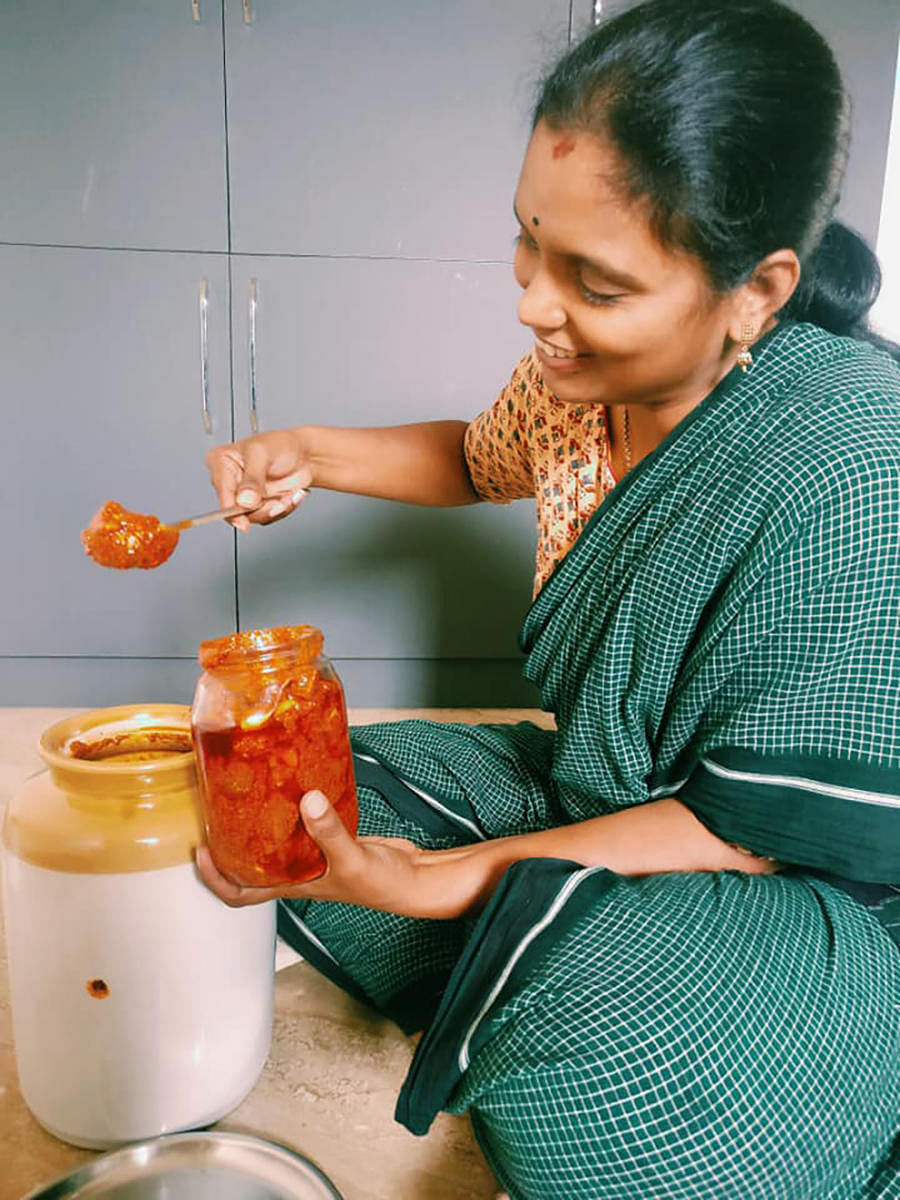 Meena Kolla makes homemake pickles and masala powder.
