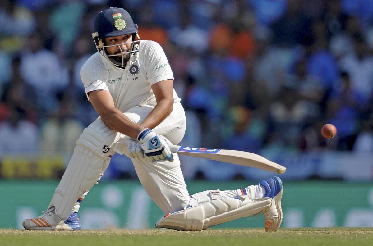 A revered opening batsman in limited over cricket, Rohit was included in the 15-member squad for the three-Test series against South Africa at home beginning on October 2. PTI Photo