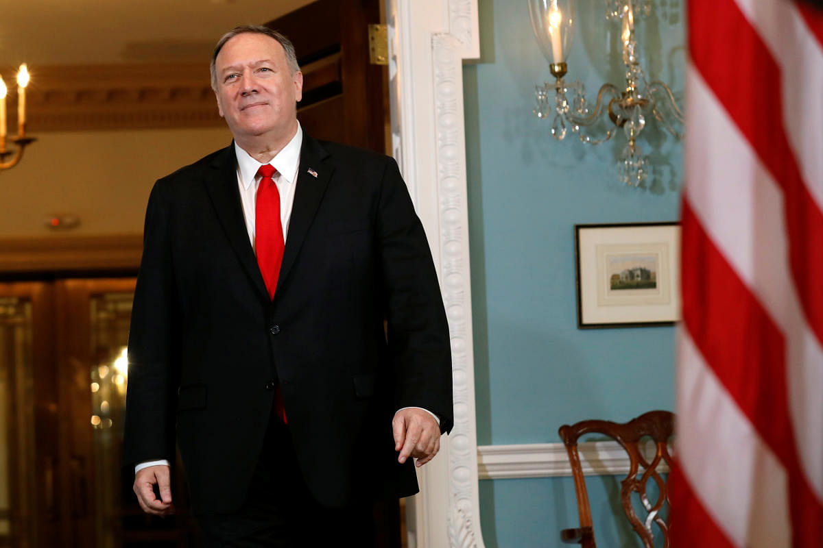 The contents of Pompeo's call to Mahdi were not disclosed. Reuters photo