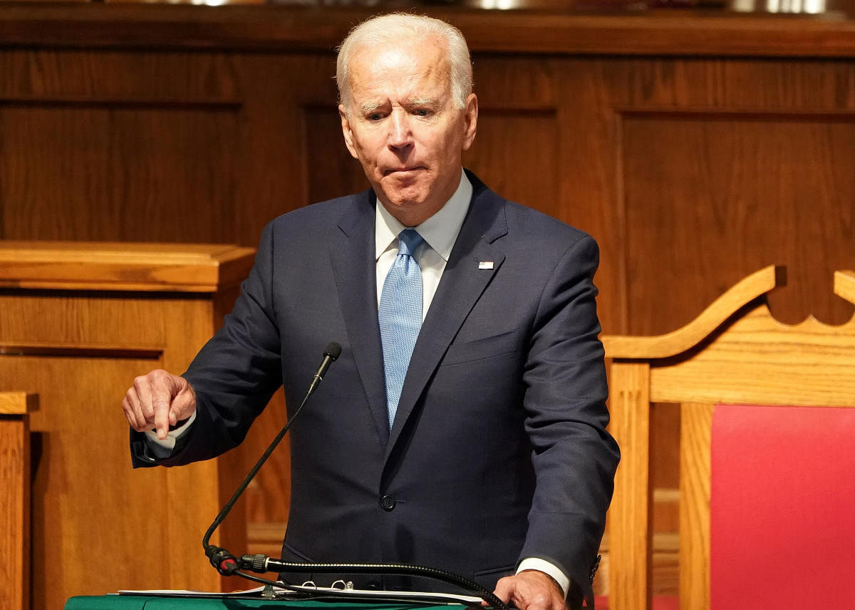 Democratic U.S. presidential candidate and former Vice President Joe Biden speaks at the "56th Memorial Observance of the Birmingham Church Bombing" at the 16th St Baptist Church in Birmingham, Alabama, U.S. September 15, 2019. REUTERS/Marvin Gentry