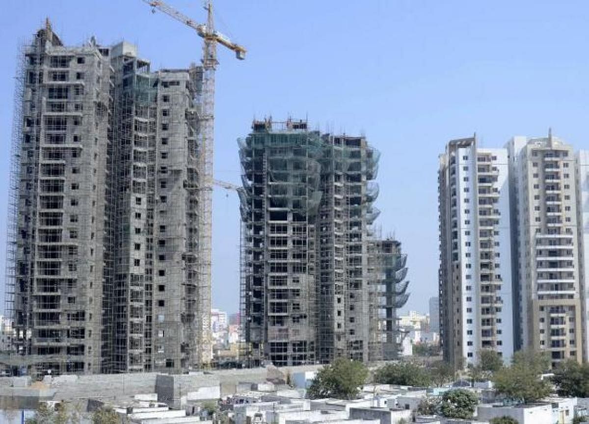 Although the real estate sector has welcomed the move stating that it is a major boost to the housing sector (affordable and mid-segment), it does not help complete stalled projects that are under NPAs and NCLT, the industry experts said. (DH File Photo)