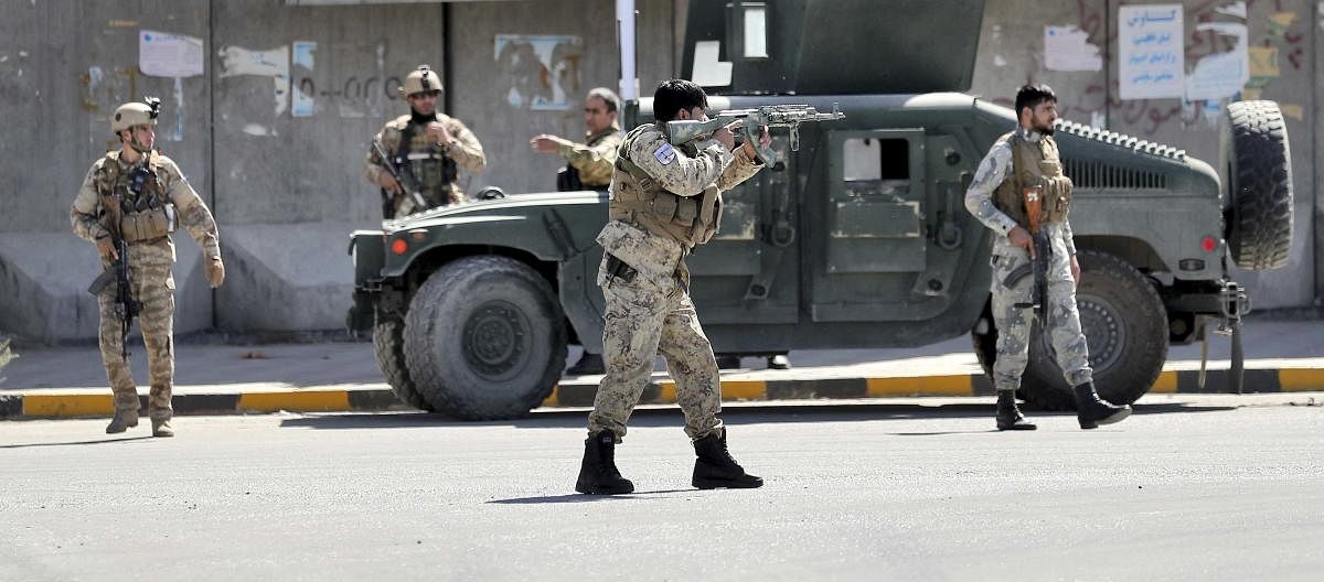 Afghan security forces guard the site of a suicide attack. (AFP Image for Representation)
