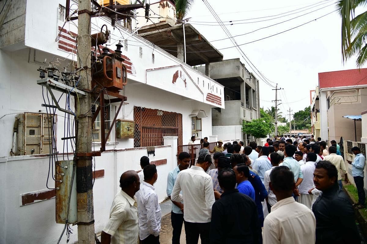 The 25 kV transformer located close to the BCM hostel, Koppal, where five students were electrocuted while removing a flagpost. DH FILE PHOTO