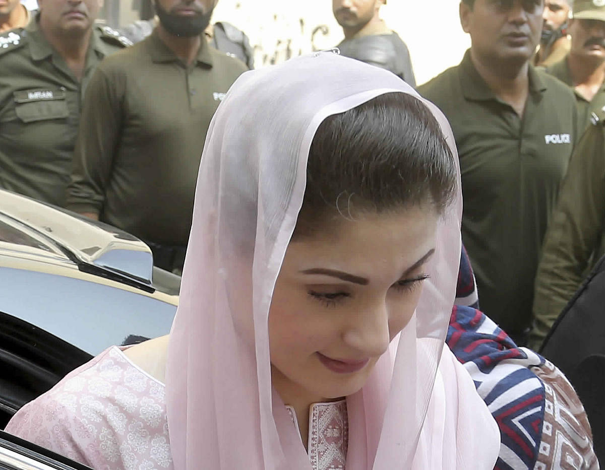Maryam, 45, the Vice President of Pakistan Muslim League-Nawaz, is in the National Accountability Bureau's custody since August 8 in connection with the Chaudhry Sugar Mills (CSM) case. (AP/PTI Photo)