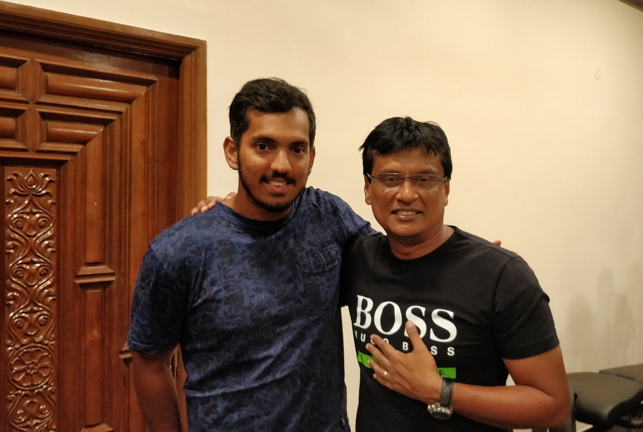 Malolan Rangarajan (left) with Shanker Basu who returned to RCB set-up as strength and conditioning coach following a successful stint with the Indian team.