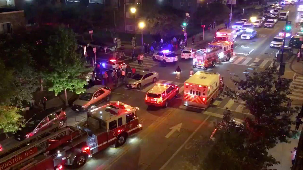 Rescue vehicles are seen following a shooting in Washington, D.C. Reuters Photo