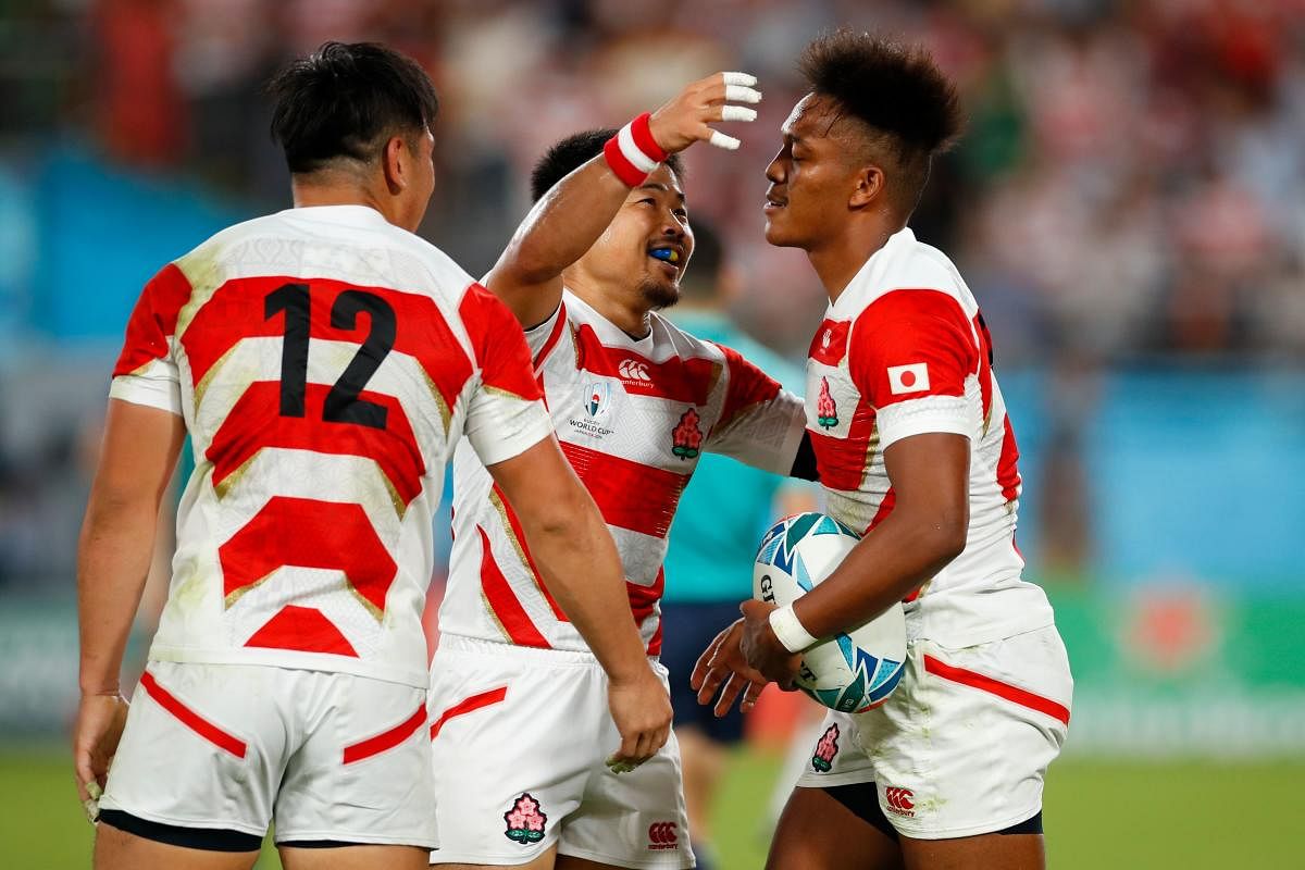 Matsushima came to the rescue by scoring three of Japan's four tries. AFP Photo